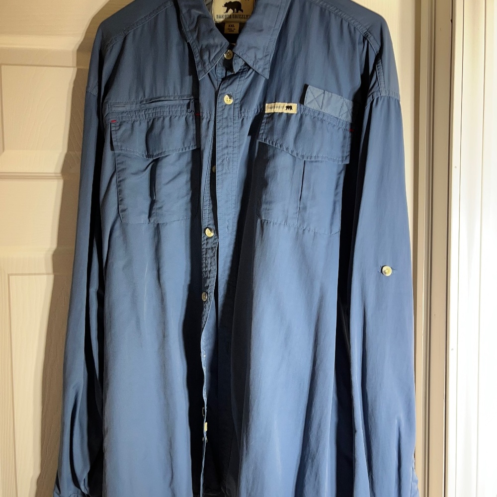 Men’s Dakota Grizzly Tech Threads UV Shirt XXL blue